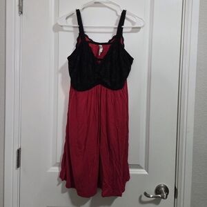 Torrid Black & Red Lace Babydoll Lingerie